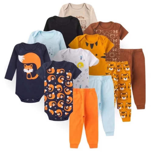 Kit Body Bebê 6 peças Roupas de Bebê Verão RN ao GG