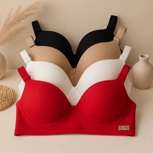 😍 Kit C/04 Sutiãs Premium Reforçado Com Bojo Do P Ao Gg Direto da Fábrica PROMOÇÃO