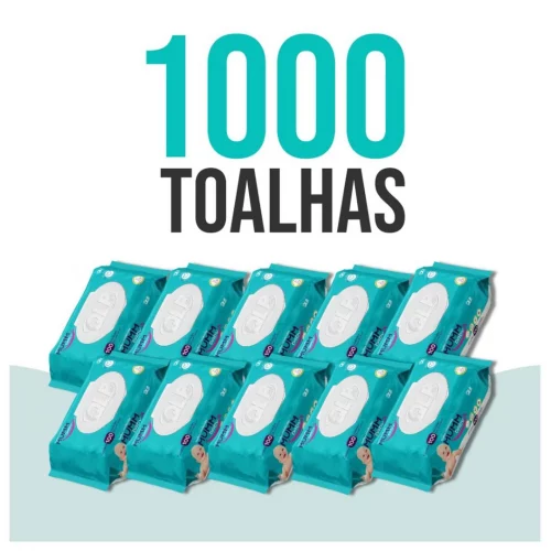 Kit com 10 Lenços/Toalhas Umedecidas Mumm Baby C/100.