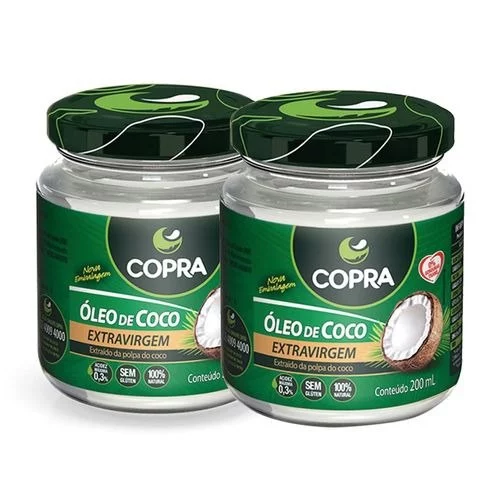 🧡Kit com 2 unidades Óleo de Coco Extra Virgem 200ml Copra