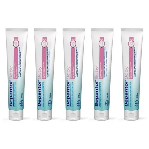 Kit com 5 Cremes Pomada de Assadura 30gr Cada - Bepantol