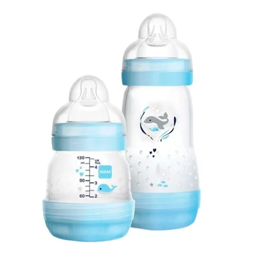 Kit Mamadeira Mam Easy Starter Set Azul 130 + 260ml