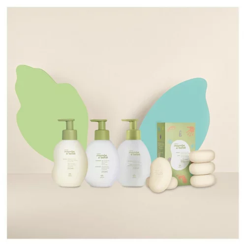 Kit Mamãe e Bebê Shampoo, Condicionador, Sabonete em Barra e Hidratante (4 produtos)