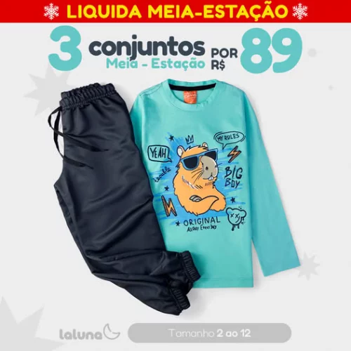Leve 3 Conjuntos Meia-estação por R$ 89 🔥 Aproveite!