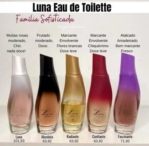 Linha de Perfumes Luna Natura