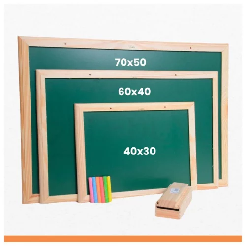 Lousa quadro escolar Souza com porta giz apagador e giz