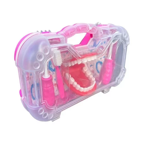 Maleta Dentista Infantil Presente para Menina Rosa