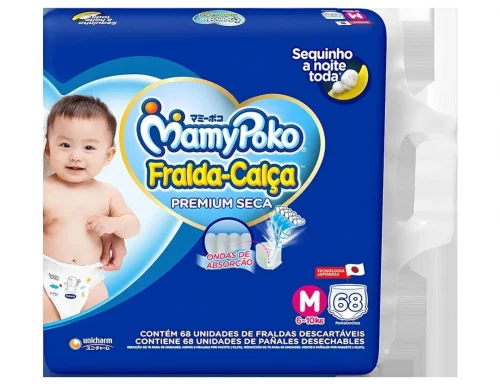 MamyPoko Fralda-Calça Premium Seca M 68 Unidades