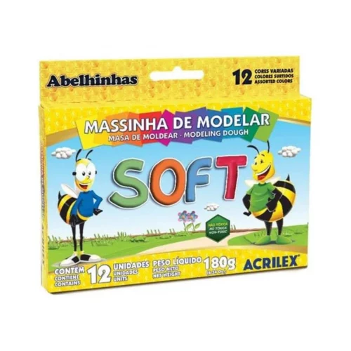 Massinha Soft 12 Cores Acrilex