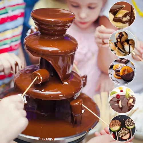 🍫🍡 Mini Cascata Chocolate Panela Elétrica Fondue Fonte de Chocolate