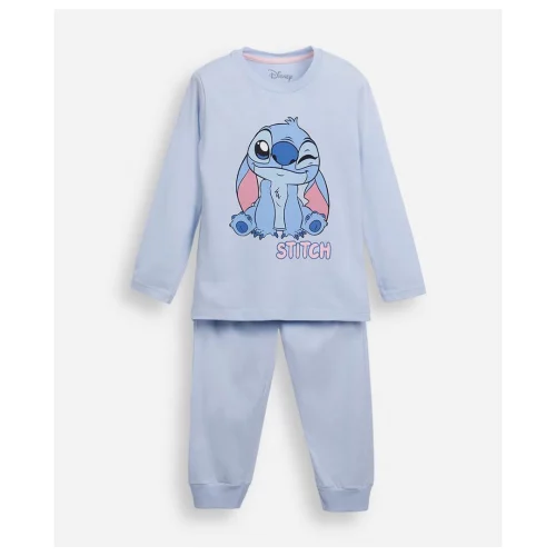 Pijama Infantil de Algodão Stich Azul - Tam 04 ao 10