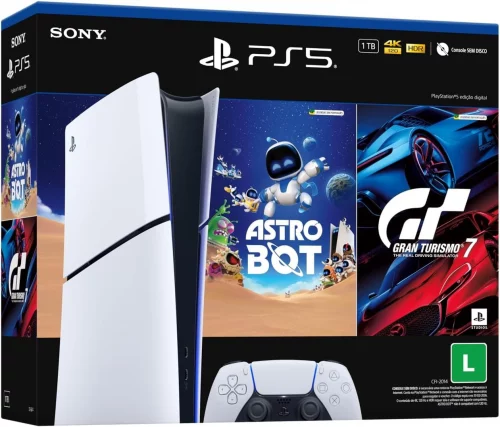 🔥 PlayStation 5 Slim Digital 1TB  + 2 jogos! (Novo Bundle)