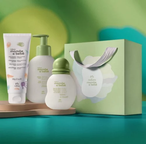 Presente Natura Mamãe e Bebê Momento Chá de Bebê (3 produtos)
