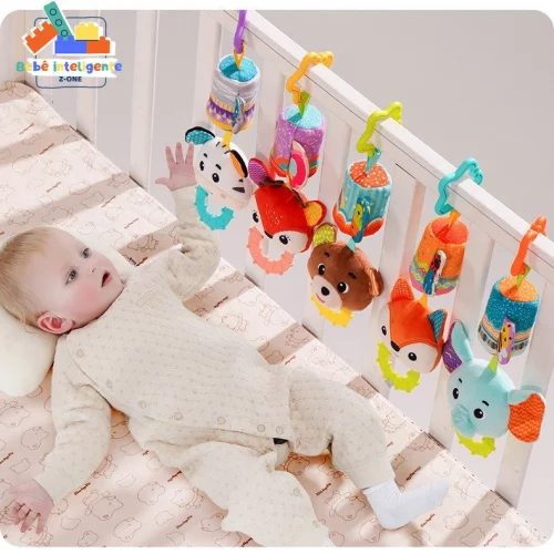 💖 Recém-Nascido Bebê De 0-3 Anos De Idade Pelúcia Calmante Carro Pendurado Cama Carrinho De Brinquedos De Vento