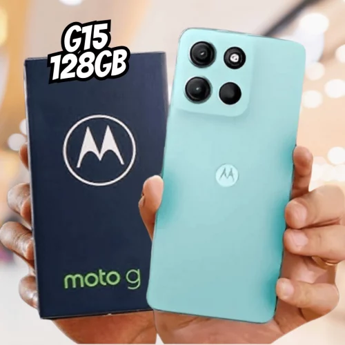 Smartphone Motorola Moto G15 - 128gb 12gb (4gb Ram+8gb Ram Boost) E Camera 50mp Com Ai E Night Vision Bateria De 5200 Mah Tela Fhd+ 6.7 Com Superbrilh...