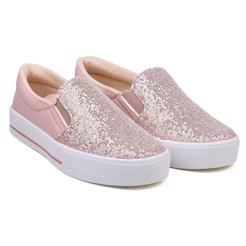 Tênis Sapatênis Infantil Menina Glitter Confortável leve feminino