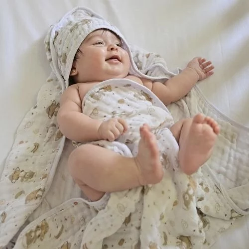 🧡Toalha de Banho Bebê Soft 2 Camada de Fralda Bublim