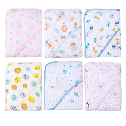 Toalha de Banho Fralda Soft com Capuz para Bebê OU Kit com 2, 3 ou 4 Toalhas