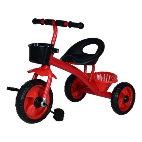 Triciclo Motoquinha Duas Cesta Vermelho Velocipede Infantil