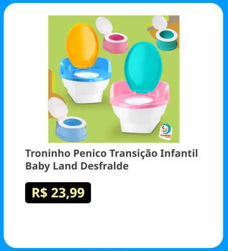 🛍Troninho Penico Transição Infantil Baby Land Desfralde