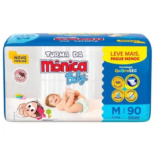 Turma da Mônica - Fralda Baby Giga M  90 Unidades