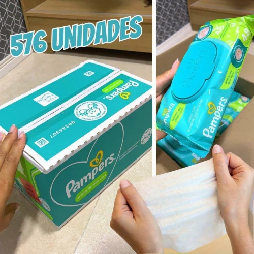 576 Lenços Umedecidos Pampers