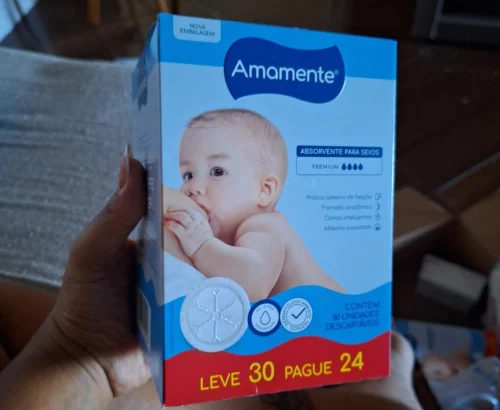 Absorvente para Seios Descartável Amamente 30 Unidades