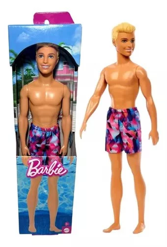 Barbie Fashion Ken De Praia Com Traje Tie Dye Mattel Hxx52