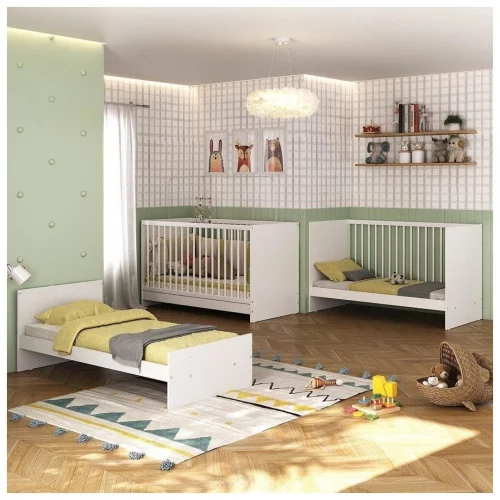 Berço 3 em 1 Multimóveis MP0527G Branco – Para Colchão 60x130 cm | 3 Anos de Garantia