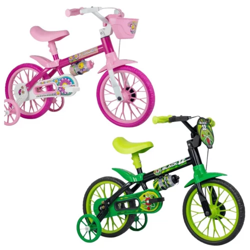 -Bicicleta infantil nathor Aro 12 com rodinhas criança - 3 a 5 anos - confortável segura