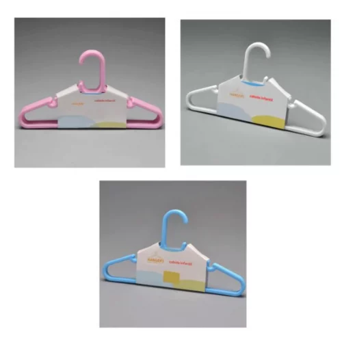 Cabides Infantil Reforçados para Organização de Roupas do bebe. Kit azul/rosa/branco