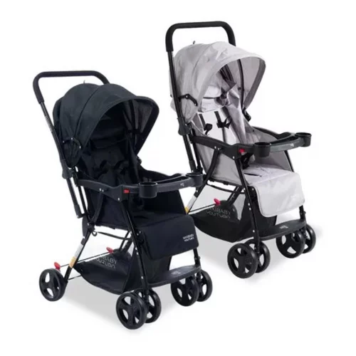 Carrinho Bebê Com Alça Reversível Youturn, Maxi Baby - Preto e Cinza