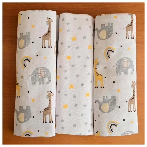 Cueiro 03 Unidades 50 cm x 80 cm Flanelado Bublim Petit