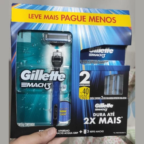 🚨 É O KIT: 1 Aparelho + 3 Refis ‼️ Qualidade Gillette 🪒🧔‍♂️