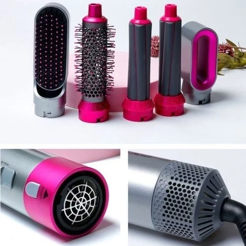 🧡Escova 5 em 1 Secador, Pente, Modelador, Aumenta volume Profissional 110V
