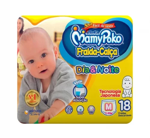 Fralda-Calça MamyPoko Dia&Noite Roupinha M 18 unidades