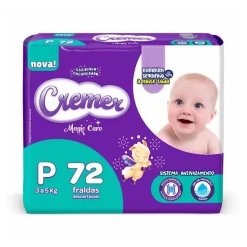Fralda Cremer Magic Care P 72 Unidades