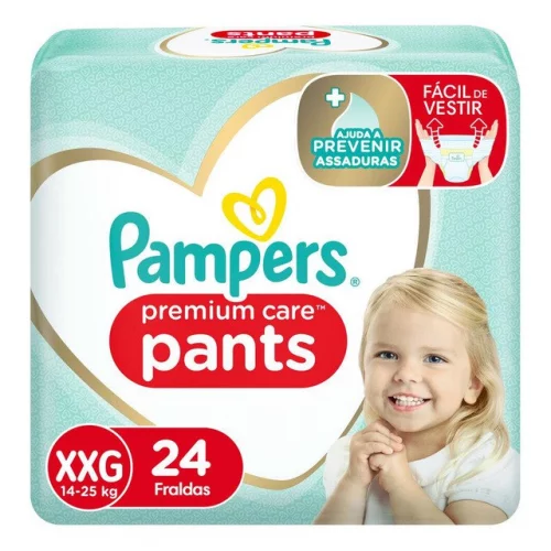 🛍️Fralda Descartável Infantil Pants Pampers Premium Care Xxg Pacote 24 Unidades