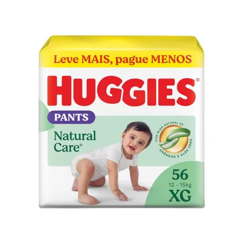 Fralda Huggies Natural Care Roupinha XG 56 Unidades
