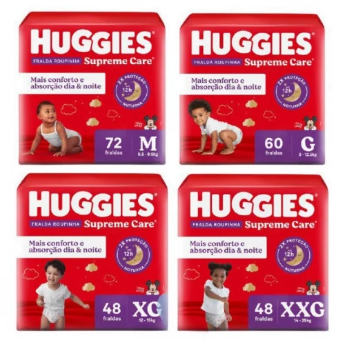 Fralda Huggies Supreme Care Roupinha