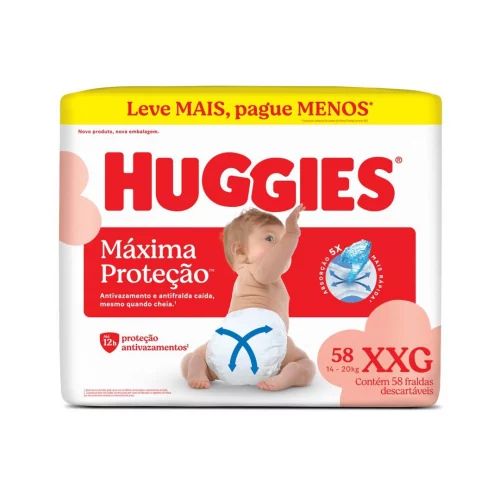 Fralda Huggies Supreme Care XXG com 58