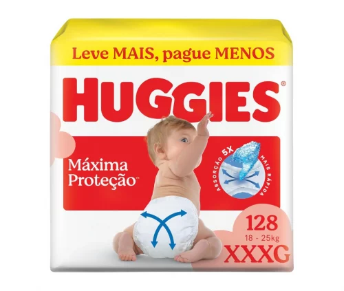 Fralda Huggies Supreme Care XXXG 128 unidades