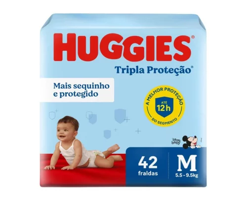 Fralda Huggies Tripla Proteção M 42 unidades