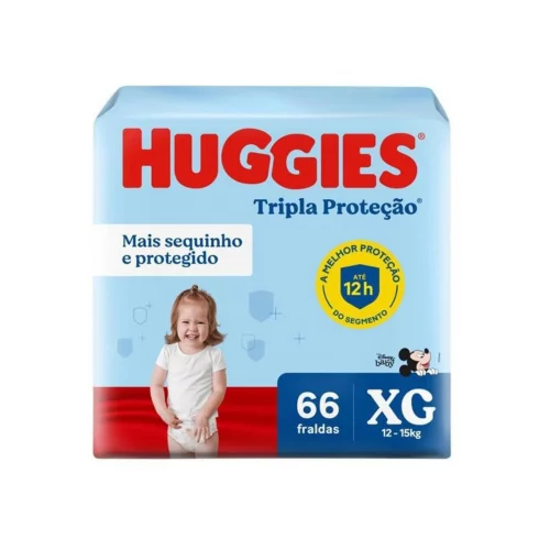 Fralda Huggies Tripla Proteção XG 66 unidades