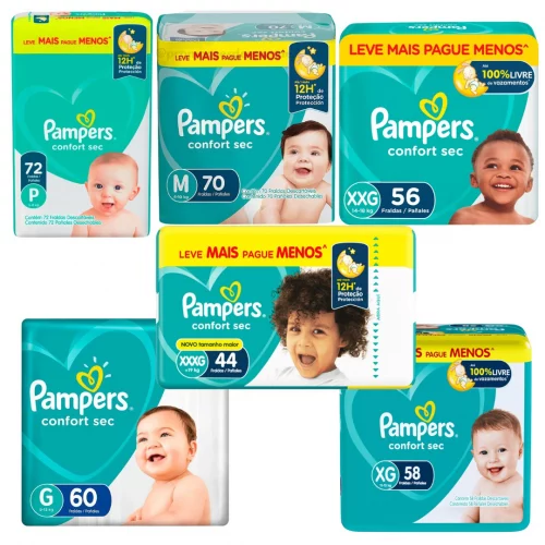 Fralda Pampers Confort Sec