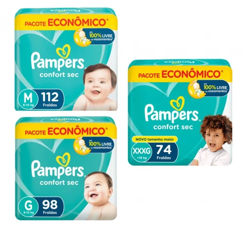 Fralda Pampers Confort Sec