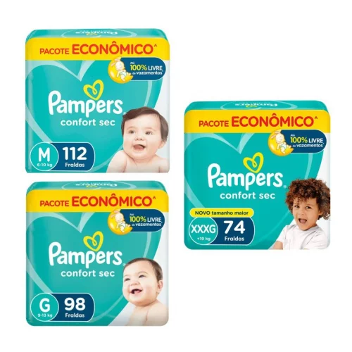 Fralda Pampers Confort Sec