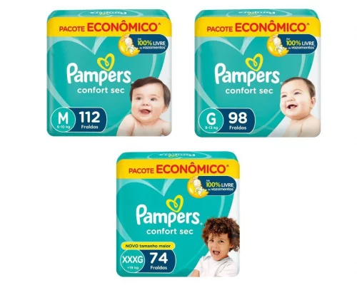 Fralda Pampers Confort Sec