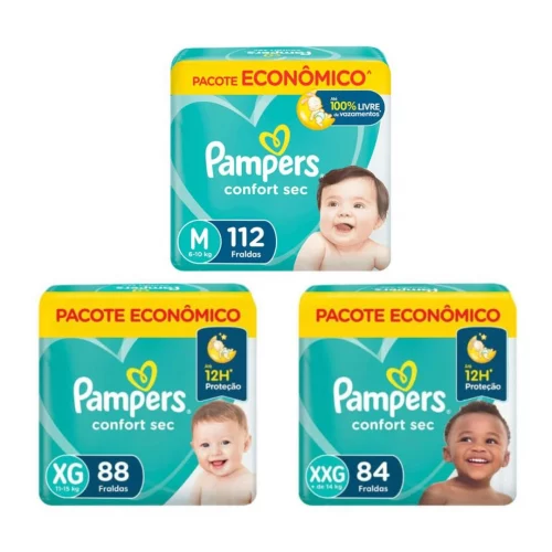 Fralda Pampers Confort Sec