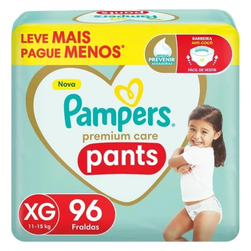 Fralda Pampers Pants Premium Care XG com 96